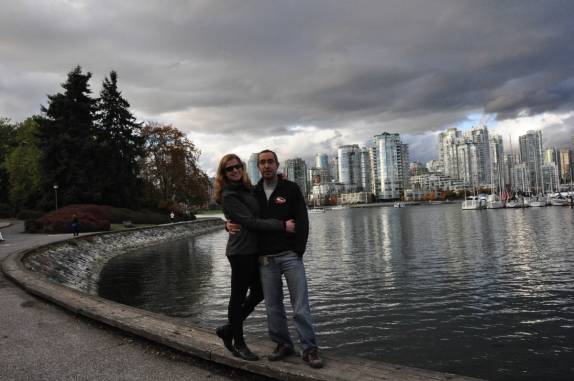 Um dos muitos parques na orla de Vancouver, no Canadá